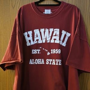 Hawaii Aloha State t-shirt, red, 5XL